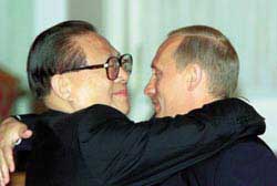 В. В. Путин и Цзян Цзэминь