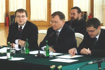 А. Н. Крисской, М. В. Дроздов, С. С. Литвин, о. Алексей (Киселевич)